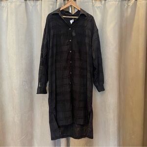 La Haine Paris black plaid shirt dress